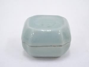 京焼　青磁寿字香合